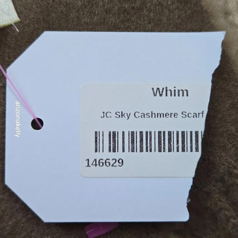 NWT Sky Cashmere Scarf Greenish Brown